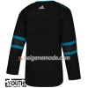 Kinder Eishockey San Jose Sharks Trikot Blank Adidas Alternate 2018-19 Authentic
